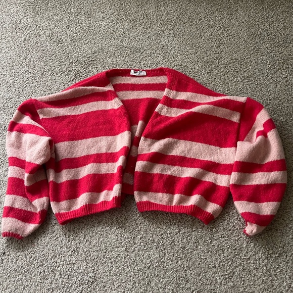 Double Zero Pink Stripe Cardigan - Picture 1 of 4